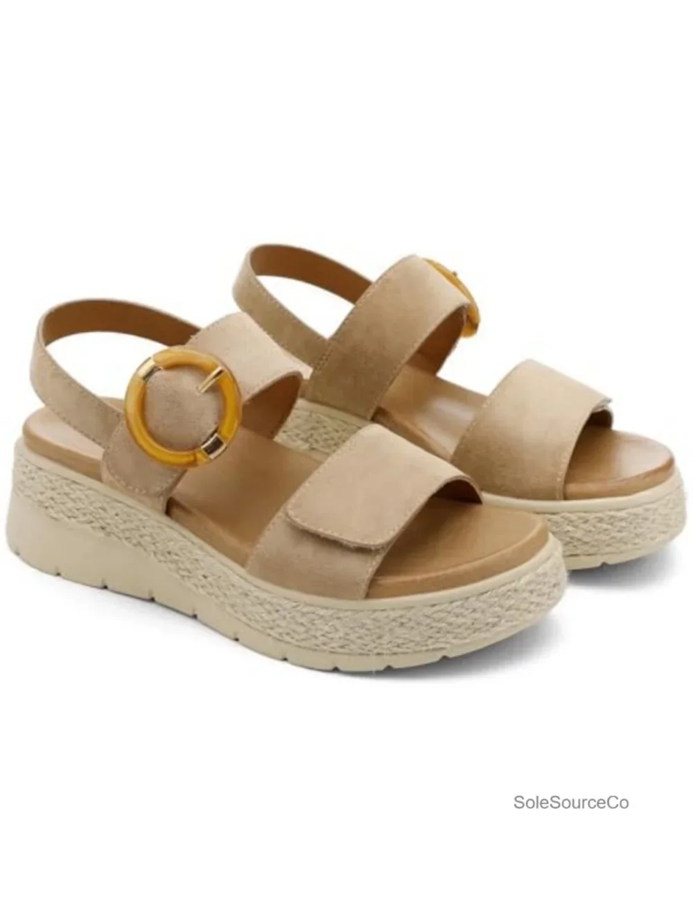 Women's Espadrille Platform Wedge Sandals with Arch Support, Low Heel,